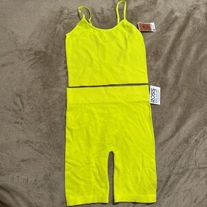 Ssozi Neon Yellow Activewear Set